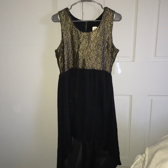 Blu Pepper Dresses Von Maur Gold And Black Dress Poshmark